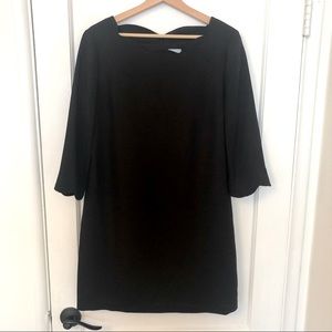LBD w/ scalloped neckline and sleeves